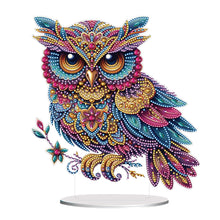 Load image into Gallery viewer, Acrylic Special Shape Owl Desktop Diamond Art Kits Rhinestones Desktop Ornaments