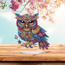 Load image into Gallery viewer, Acrylic Special Shape Owl Desktop Diamond Art Kits Rhinestones Desktop Ornaments