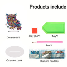 Load image into Gallery viewer, Acrylic Special Shape Owl Desktop Diamond Art Kits Rhinestones Desktop Ornaments