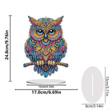 Load image into Gallery viewer, Acrylic Special Shape Owl Desktop Diamond Art Kits Rhinestones Desktop Ornaments