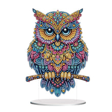 Load image into Gallery viewer, Acrylic Special Shape Owl Desktop Diamond Art Kits Rhinestones Desktop Ornaments