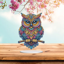 Load image into Gallery viewer, Acrylic Special Shape Owl Desktop Diamond Art Kits Rhinestones Desktop Ornaments