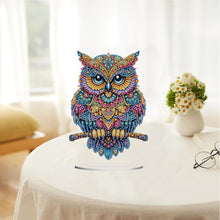 Load image into Gallery viewer, Acrylic Special Shape Owl Desktop Diamond Art Kits Rhinestones Desktop Ornaments