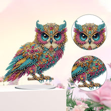 Load image into Gallery viewer, Acrylic Special Shape Owl Desktop Diamond Art Kits Rhinestones Desktop Ornaments