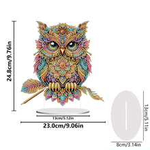 Load image into Gallery viewer, Acrylic Special Shape Owl Desktop Diamond Art Kits Rhinestones Desktop Ornaments