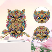 Load image into Gallery viewer, Acrylic Special Shape Owl Desktop Diamond Art Kits Rhinestones Desktop Ornaments