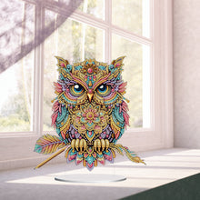 Load image into Gallery viewer, Acrylic Special Shape Owl Desktop Diamond Art Kits Rhinestones Desktop Ornaments