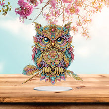 Load image into Gallery viewer, Acrylic Special Shape Owl Desktop Diamond Art Kits Rhinestones Desktop Ornaments