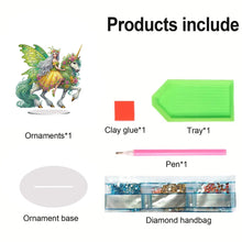 Load image into Gallery viewer, Acrylic Special Shape Unicorn Fairy Desktop Diamond Art Kits Bedroom Table Decor
