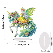 Load image into Gallery viewer, Acrylic Special Shape Unicorn Fairy Desktop Diamond Art Kits Bedroom Table Decor