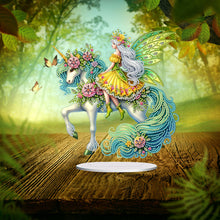 Load image into Gallery viewer, Acrylic Special Shape Unicorn Fairy Desktop Diamond Art Kits Bedroom Table Decor