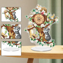 Load image into Gallery viewer, Acrylic Special Shape Flower Bird Diamond Art Clock Ornaments Kit for Home Decor