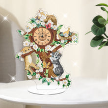 Load image into Gallery viewer, Acrylic Special Shape Flower Bird Diamond Art Clock Ornaments Kit for Home Decor