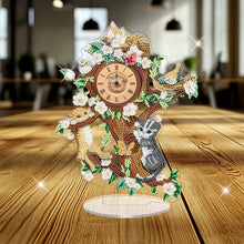 Load image into Gallery viewer, Acrylic Special Shape Flower Bird Diamond Art Clock Ornaments Kit for Home Decor