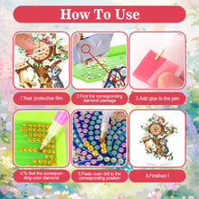 Load image into Gallery viewer, Acrylic Special Shape Flower Bird Diamond Art Clock Ornaments Kit for Home Decor