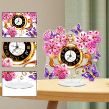 Load image into Gallery viewer, Acrylic Special Shape Flower Bird Diamond Art Clock Ornaments Kit for Home Decor