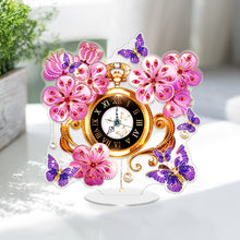 Load image into Gallery viewer, Acrylic Special Shape Flower Bird Diamond Art Clock Ornaments Kit for Home Decor