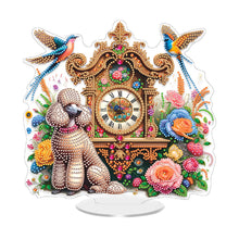 Load image into Gallery viewer, Acrylic Special Shape Flower Bird Diamond Art Clock Ornaments Kit for Home Decor
