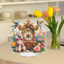 Load image into Gallery viewer, Acrylic Special Shape Flower Bird Diamond Art Clock Ornaments Kit for Home Decor