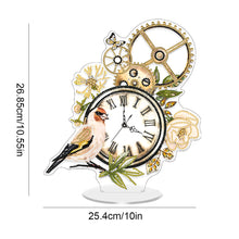 Load image into Gallery viewer, Acrylic Special Shape Flower Bird Diamond Art Clock Ornaments Kit for Home Decor