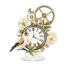 Load image into Gallery viewer, Acrylic Special Shape Flower Bird Diamond Art Clock Ornaments Kit for Home Decor