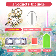 Load image into Gallery viewer, Acrylic Special Shape Flower Bird Diamond Art Clock Ornaments Kit for Home Decor