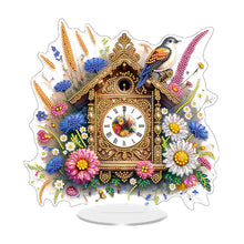 Load image into Gallery viewer, Acrylic Special Shape Flower Bird Diamond Art Clock Ornaments Kit for Home Decor