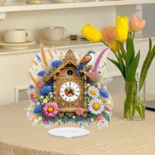 Load image into Gallery viewer, Acrylic Special Shape Flower Bird Diamond Art Clock Ornaments Kit for Home Decor