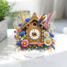 Load image into Gallery viewer, Acrylic Special Shape Flower Bird Diamond Art Clock Ornaments Kit for Home Decor