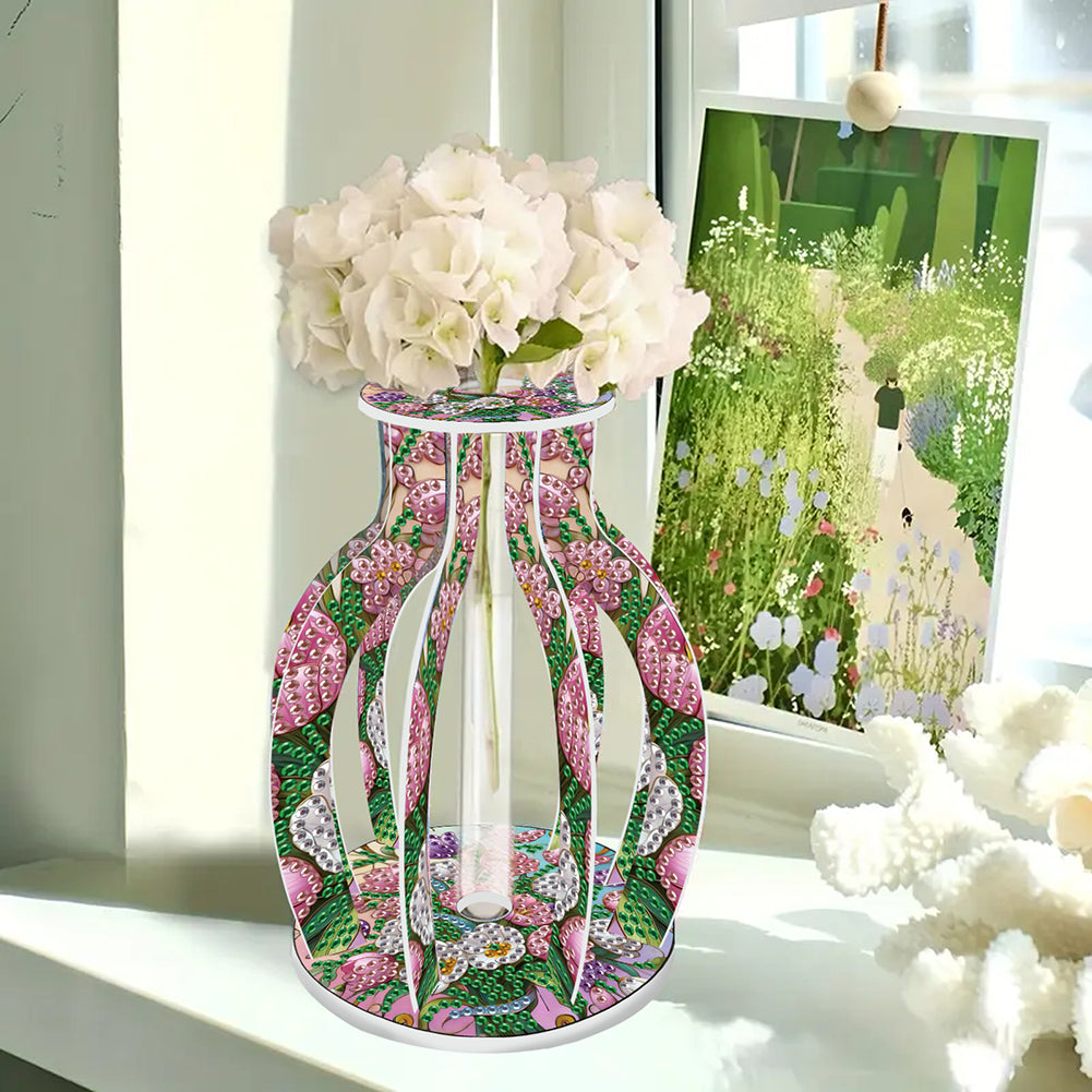 Floral Diamond Painting Flower Vase Desktop Diamond Art Kits Bedroom Table Decor