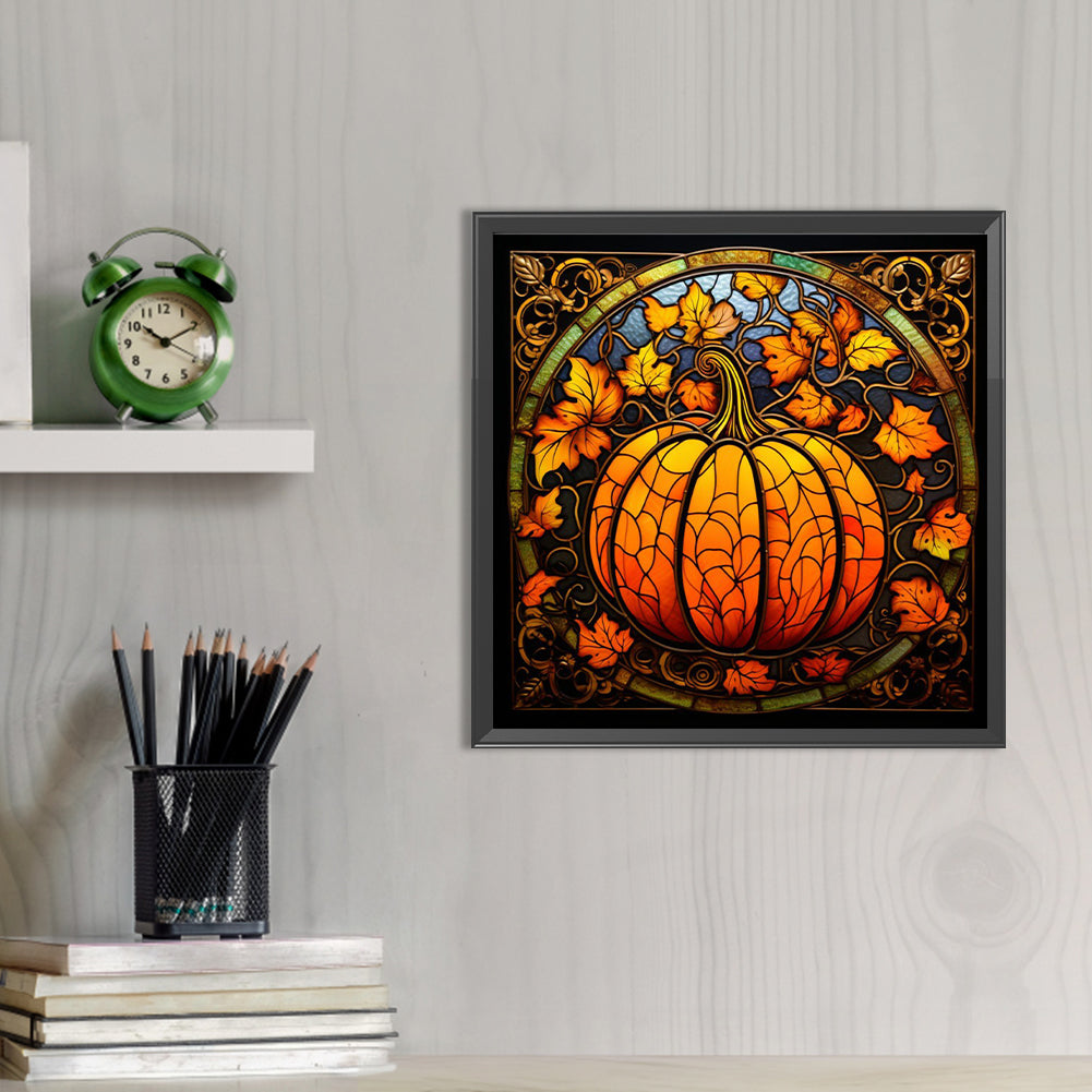 AB Diamond Painting - Full Round - Pumpkin Glass Painting (40*40CM)