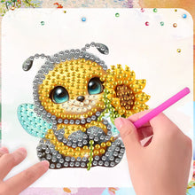 Load image into Gallery viewer, 6Pcs Acrylic Bee Diamond Art Magnets Decals Diamond Painting Refrigerator Magnet