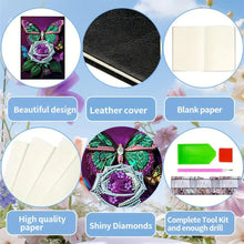 Load image into Gallery viewer, 50 Pages A5 Special Shaped Butterfly 5D Diamond Painting Notebook for Boys Girls