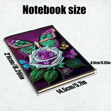 Load image into Gallery viewer, 50 Pages A5 Special Shaped Butterfly 5D Diamond Painting Notebook for Boys Girls