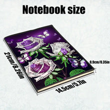 Load image into Gallery viewer, 50 Pages A5 Special Shaped Butterfly 5D Diamond Painting Notebook for Boys Girls