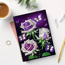 Load image into Gallery viewer, 50 Pages A5 Special Shaped Butterfly 5D Diamond Painting Notebook for Boys Girls