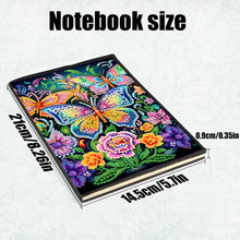 Load image into Gallery viewer, 50 Pages A5 Special Shaped Butterfly 5D Diamond Painting Notebook for Boys Girls