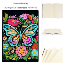 Load image into Gallery viewer, 50 Pages A5 Special Shaped Butterfly 5D Diamond Painting Notebook for Boys Girls