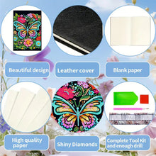 Load image into Gallery viewer, 50 Pages A5 Special Shaped Butterfly 5D Diamond Painting Notebook for Boys Girls