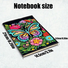Load image into Gallery viewer, 50 Pages A5 Special Shaped Butterfly 5D Diamond Painting Notebook for Boys Girls