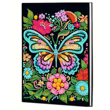 Load image into Gallery viewer, 50 Pages A5 Special Shaped Butterfly 5D Diamond Painting Notebook for Boys Girls