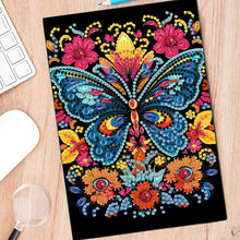 Load image into Gallery viewer, 50 Pages A5 Special Shaped Butterfly 5D Diamond Painting Notebook for Boys Girls