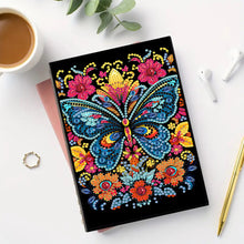 Load image into Gallery viewer, 50 Pages A5 Special Shaped Butterfly 5D Diamond Painting Notebook for Boys Girls