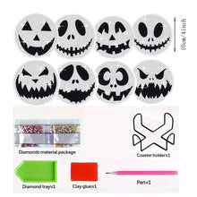 Load image into Gallery viewer, 8 Pcs Wooden Diamond Painting Coasters with Holder DIY Coaster Diamond Art Kits