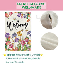 Load image into Gallery viewer, Spring Tulip 5D DIY Diamond Outdoor Flags Double Sided Diamond Art Vertical Flag