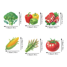 Load image into Gallery viewer, 6Pcs Acrylic Cats Diamond Art Fridge Magnet Diamond Painting Refrigerator Magnet