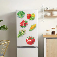 Load image into Gallery viewer, 6Pcs Acrylic Cats Diamond Art Fridge Magnet Diamond Painting Refrigerator Magnet