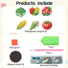 Load image into Gallery viewer, 6Pcs Acrylic Cats Diamond Art Fridge Magnet Diamond Painting Refrigerator Magnet