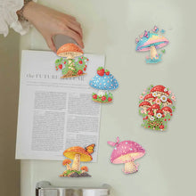 Load image into Gallery viewer, 6Pcs Acrylic Cats Diamond Art Fridge Magnet Diamond Painting Refrigerator Magnet