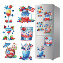 Load image into Gallery viewer, 6Pcs Acrylic Cats Diamond Art Fridge Magnet Diamond Painting Refrigerator Magnet
